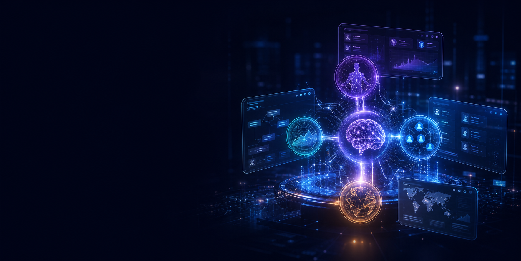 Artificial intelligence agents and workforce intelligence visual